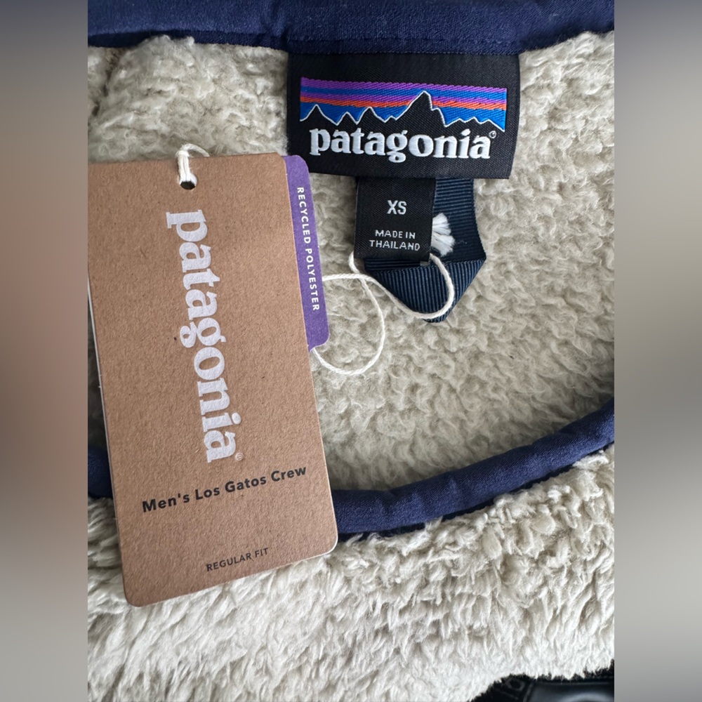 Patagonia Men's Los Gatos Crew - Cream and Blue - Picture 2 of 5